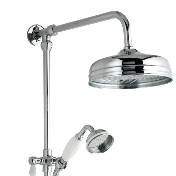 Victorian Grand Rigid Riser Twin Kit Shower with Over Head and Hand Held Showers