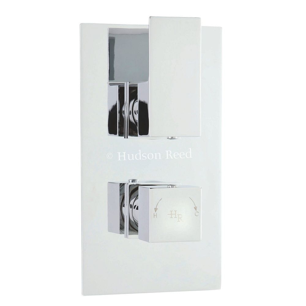Aspire Concealed Thermostatic Twin Shower Faucet Valve with Diverter 2 Outlet Options