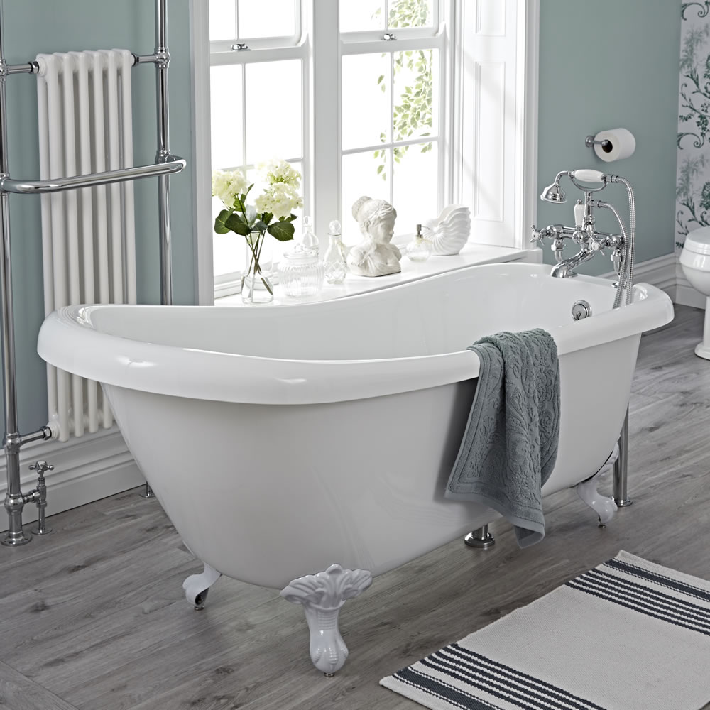 Traditional Acylic Freestanding Slipper Bath Tub 65"