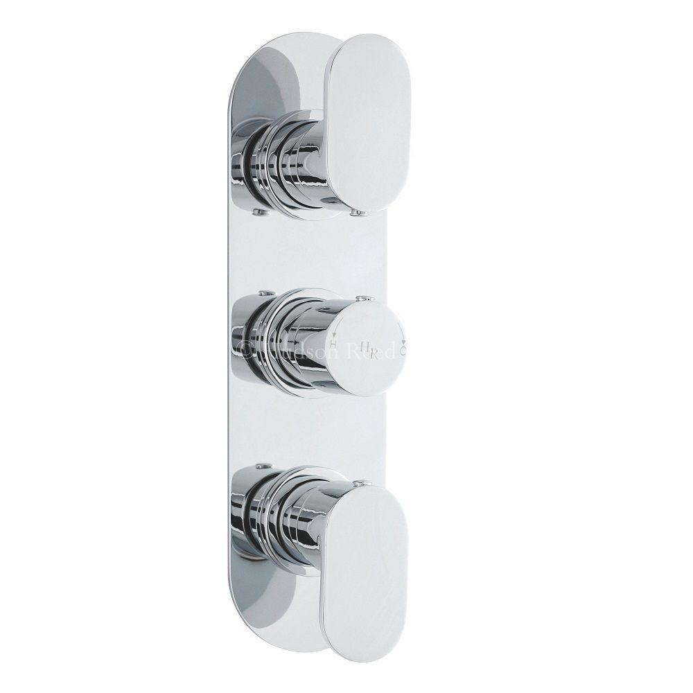 Cloud 9 Concealed Thermostatic Triple Shower Faucet Valve 2 Outlet Options - Chrome Finish