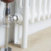 White Floor Mounting Kit for Two-Column Traditional Radiators