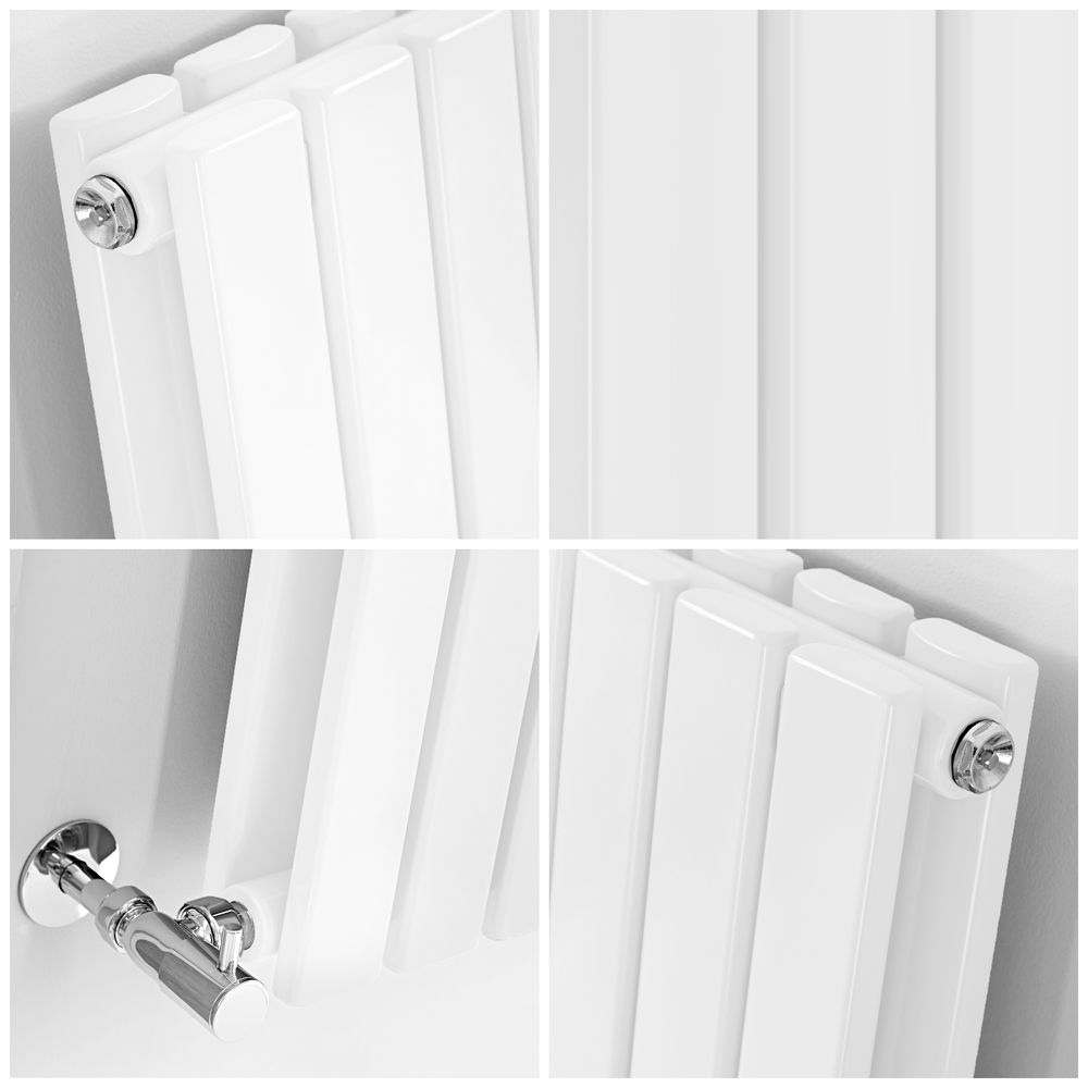 Sloane - White Vertical Double Flat-Panel Designer Radiator - 70