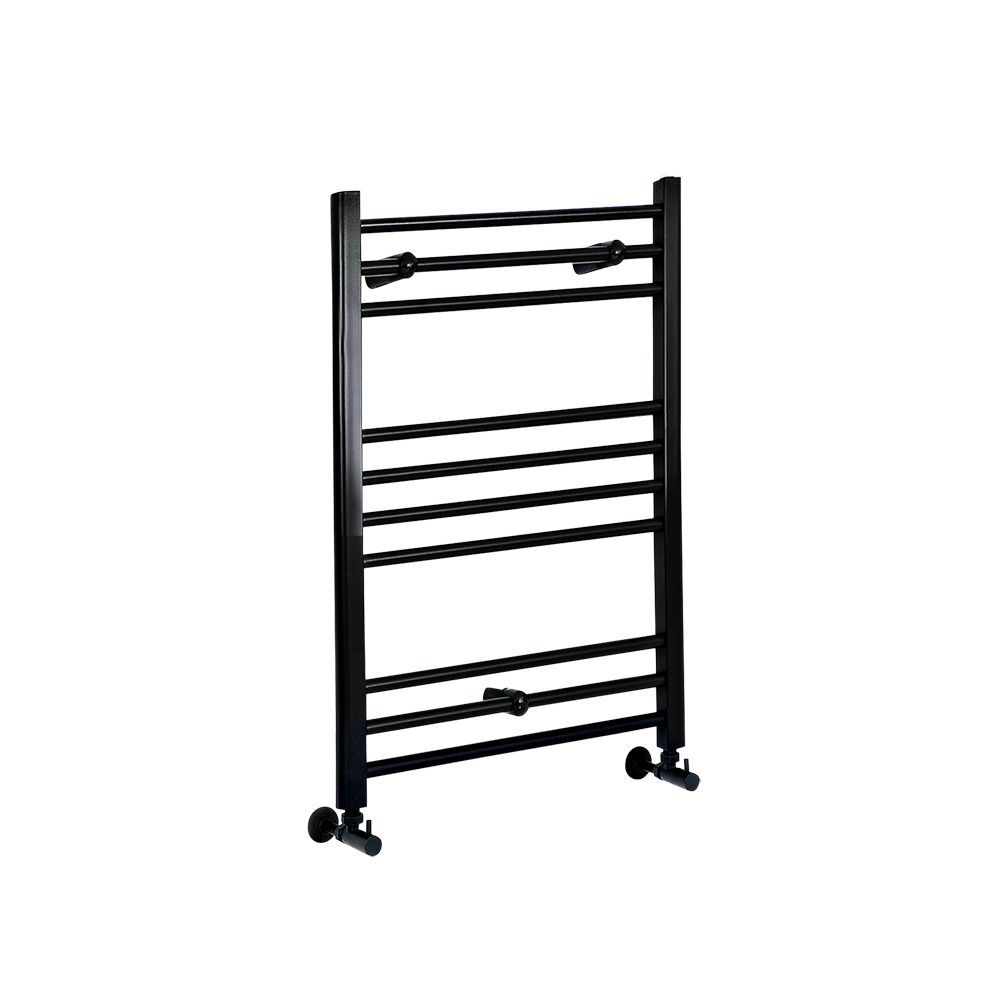 Nox Matt Black Hydronic Flat Towel Warmer 31 1 2 x 23 5 8