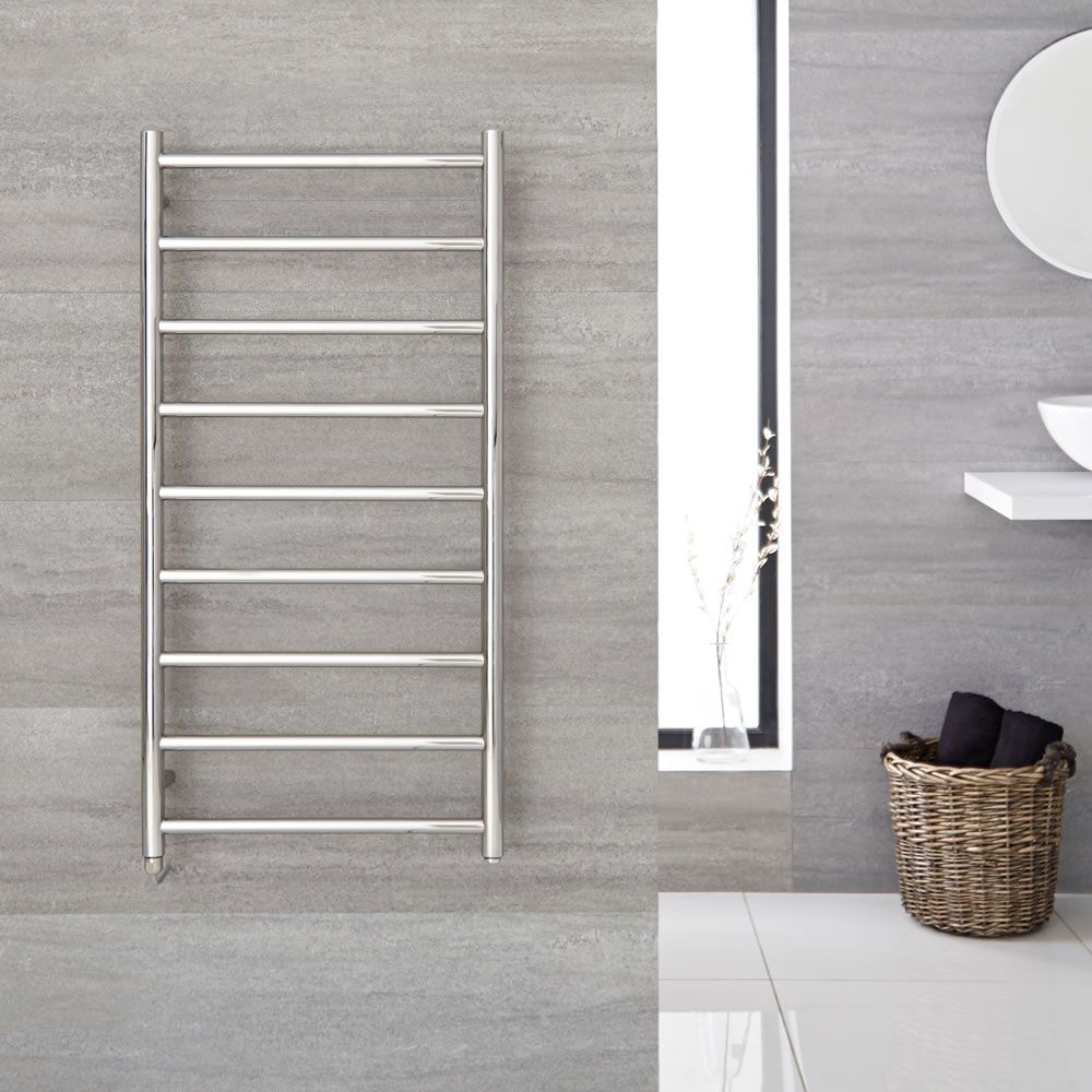 Quo Electric Stainless Steel Plug In Towel Warmer 47.25 x 23.75