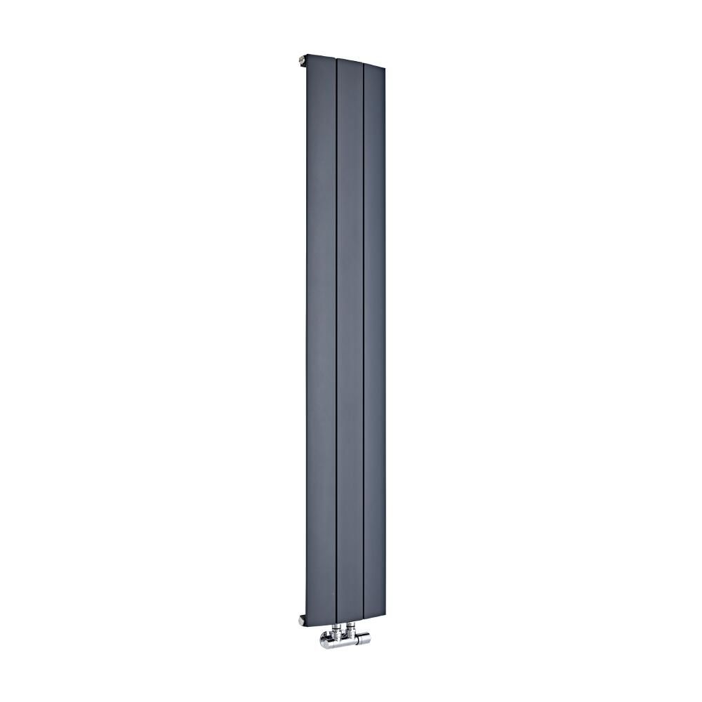 Aurora - Anthracite Aluminum Vertical Designer Radiator - 63