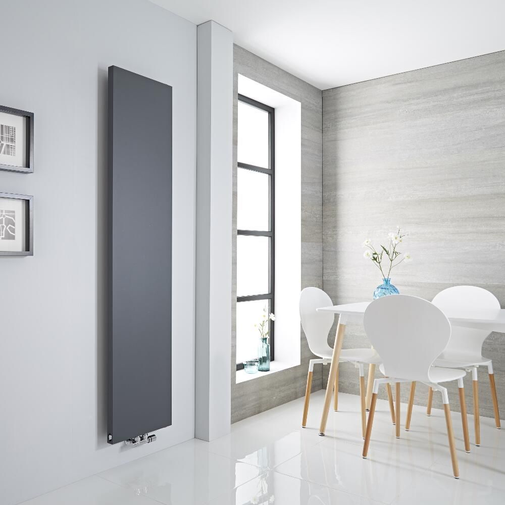 Rubi - Anthracite Vertical Flat-Panel Designer Radiator - 70.75
