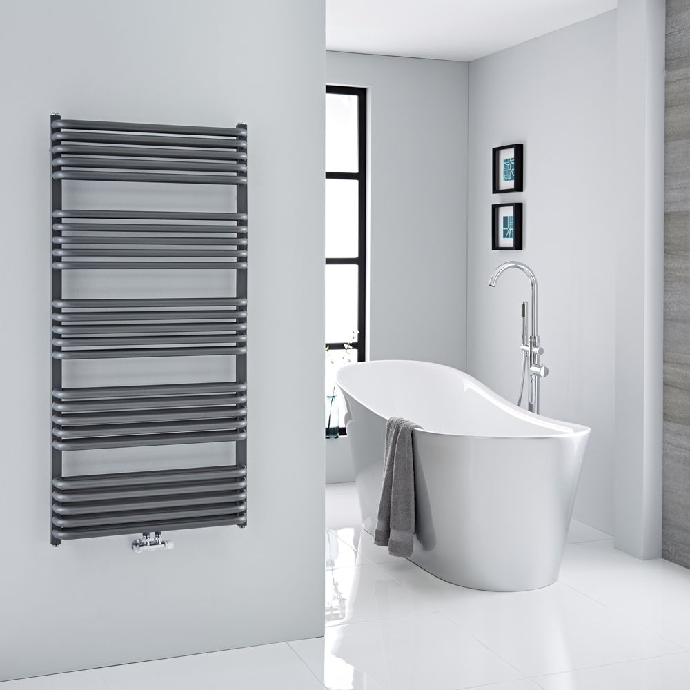 Arch - Anthracite Hydronic Heated Towel Warmer - 50