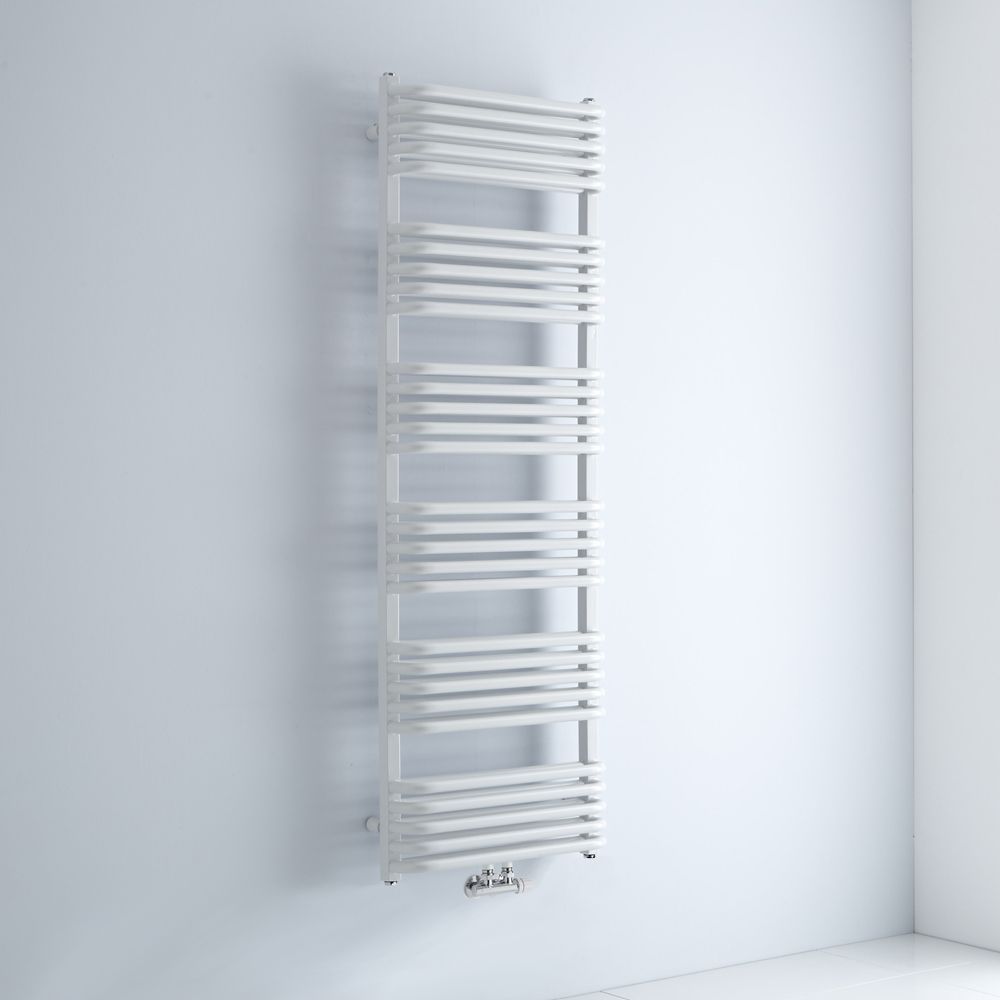 Arch White Hydronic Heated Towel Warmer 60.25 x 19.75