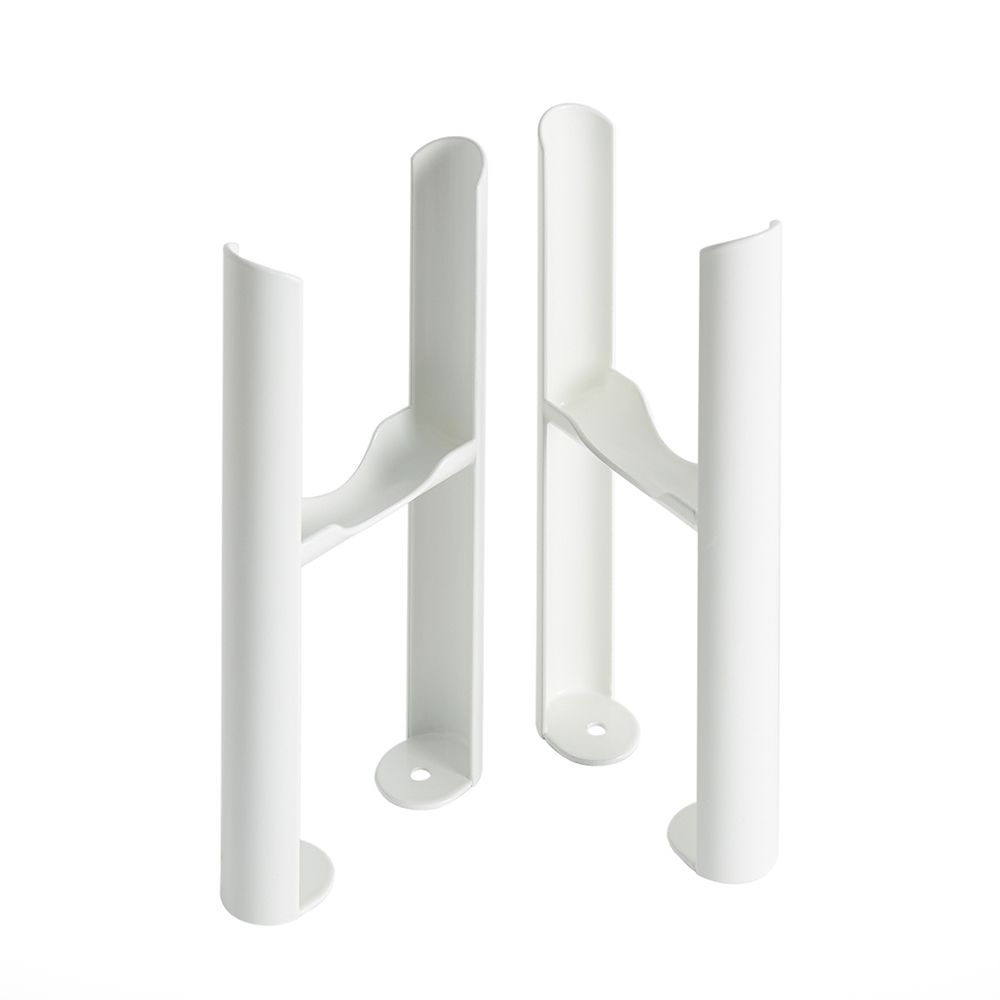 White Floor Mounting Kit for Three-Column Traditional Radiators