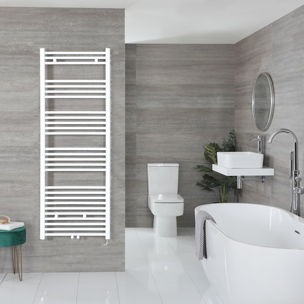 Neva Electric White Flat Plug In Towel Warmer 63 x 19 5 8