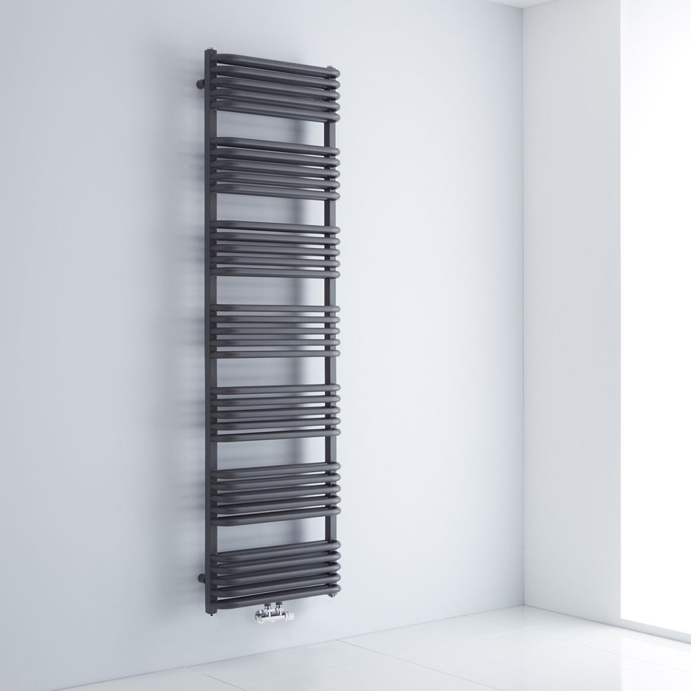 Arch Anthracite Hydronic Heated Towel Warmer x