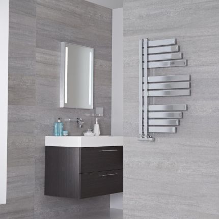 Lazio - Chrome Hydronic Designer Towel Warmer - 31.5" x 18.25"