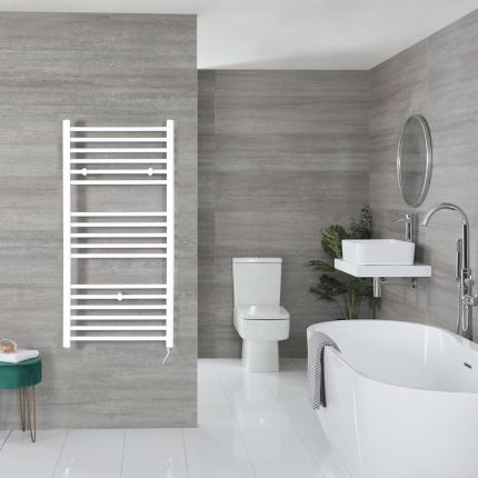 Ive Electric - White Flat Plug-In Towel Warmer - 47” x 20”