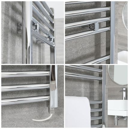 Neva Electric - Chrome Flat Plug-In Towel Warmer - Choice of Size
