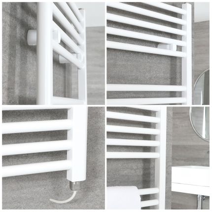 Neva Electric - White Flat Plug-In Towel Warmer - Choice of Size