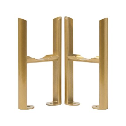 Regent - Metallic Gold Floor Mounting Feet Kit for 3 Column Traditional Radiator