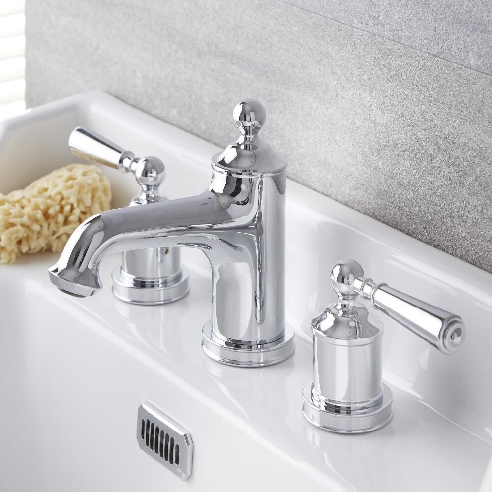 Colworth Traditional Chrome Widespread Bathroom Faucet
