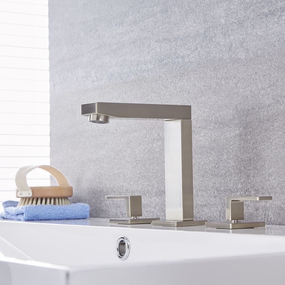Kubix Widespread Bathroom Faucet Multiple Finishes Available