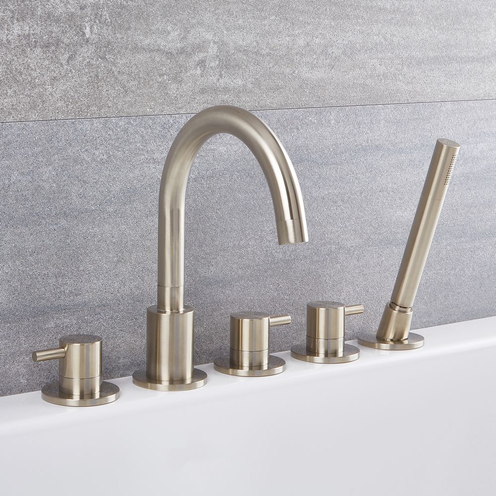 Quest Roman Tub Faucet With Handshower Multiple Finishes Available