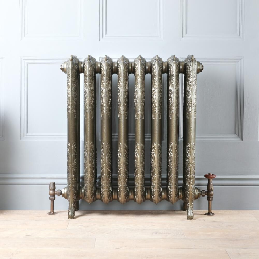 Charlotte - Ornate Cast Iron Radiator - 30.24" Tall - Antique Brass - Multiple Sizes Available