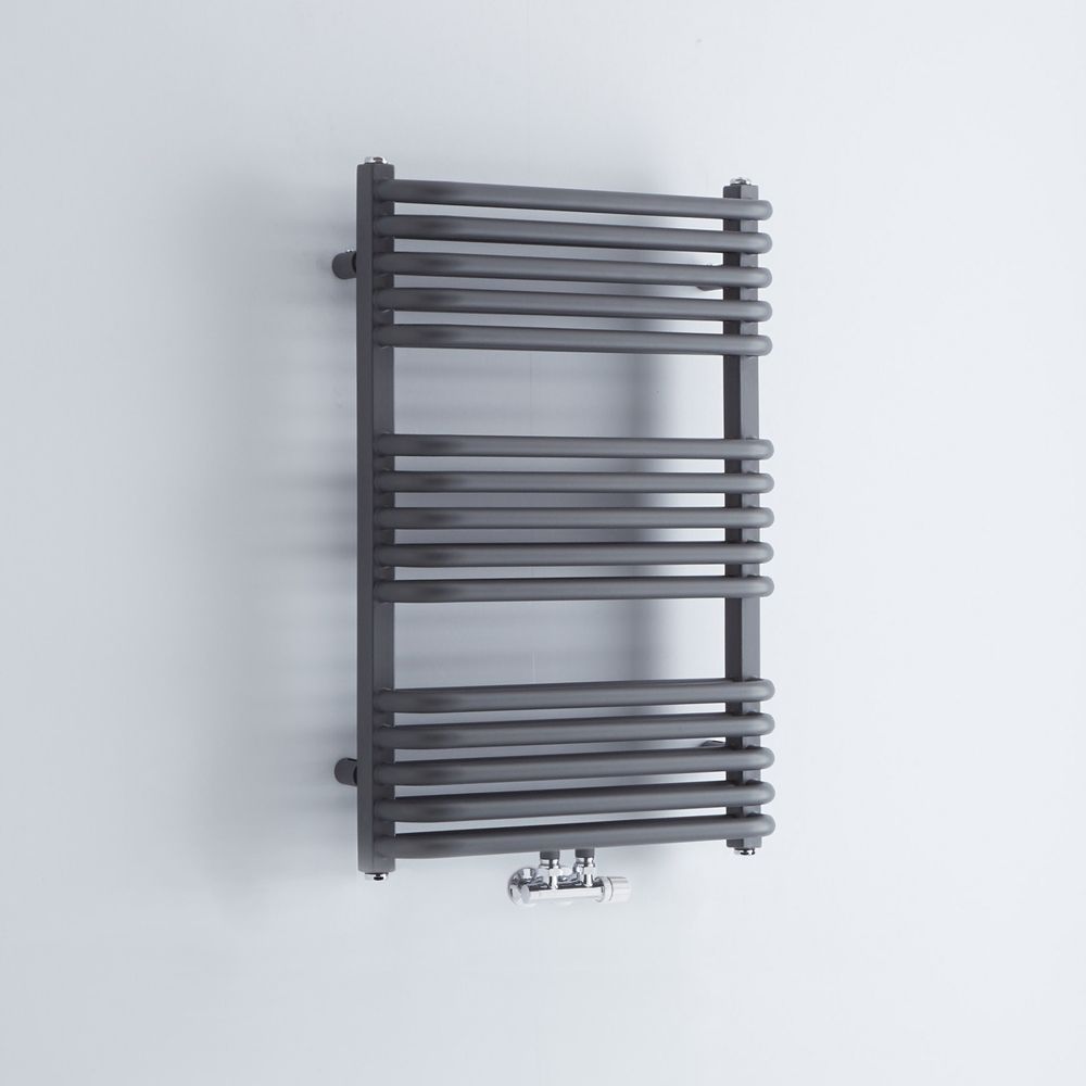 Arch - Anthracite Hydronic Heated Towel Warmer - 29" x 19.75"