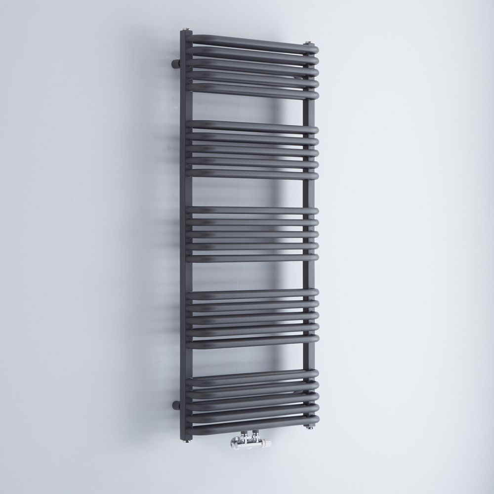 Arch - Anthracite Hydronic Heated Towel Warmer - 50" x 19.75"