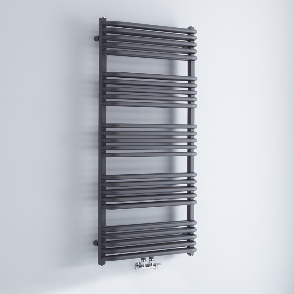 Arch - Anthracite Hydronic Heated Towel Warmer - 50" x 23.5"