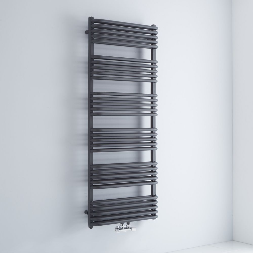 Arch - Anthracite Hydronic Heated Towel Warmer - 60.25" x 23.5"