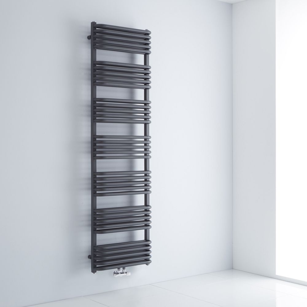 Arch - Anthracite Hydronic Heated Towel Warmer - 70.75" x 19.75"