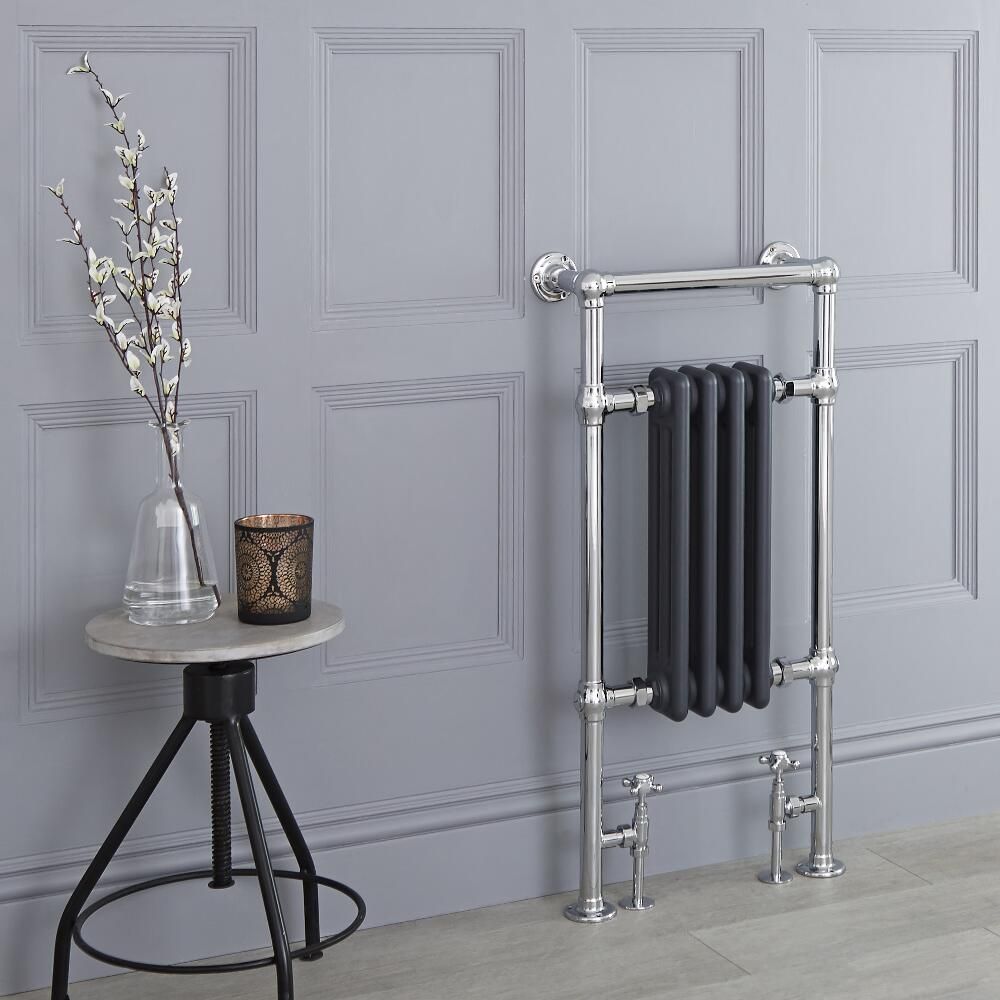 Marquis - Anthracite Traditional Heated Towel Warmer - 36.75" x 17.75"