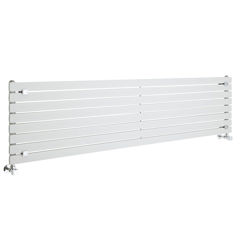 Sloane - White Horizontal Single Flat-Panel Designer Radiator - 18.5" x 70"