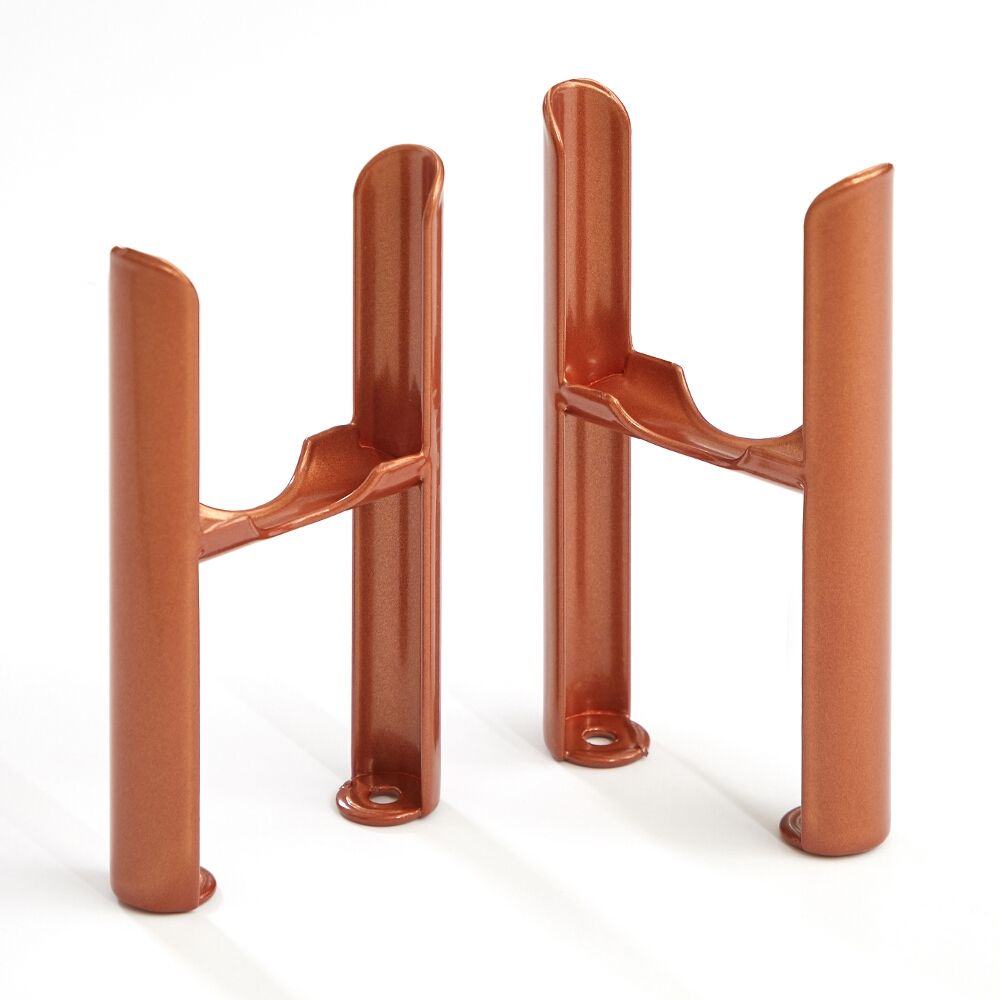 Regent - Metallic Copper Floor Mounting Feet Kit for 3 Column Traditional Radiator