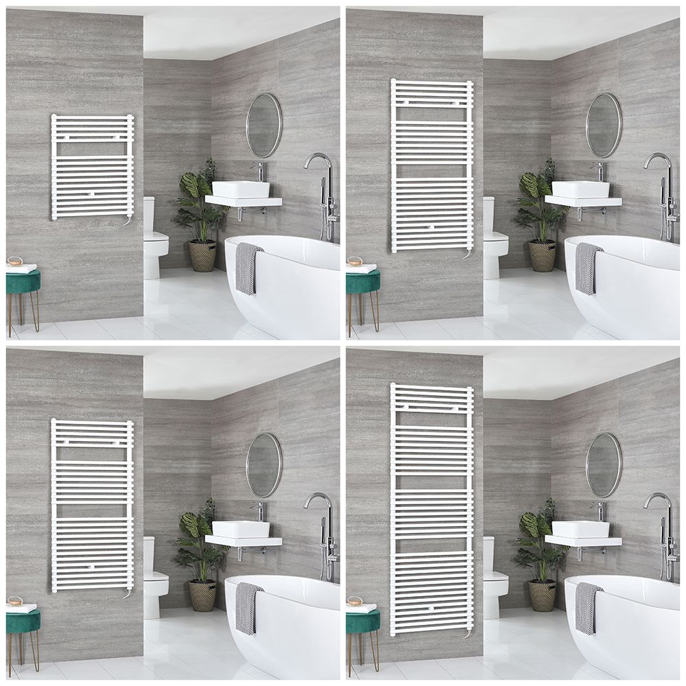 Arno Electric - White Bar on Bar Towel Warmer - Choice of Size