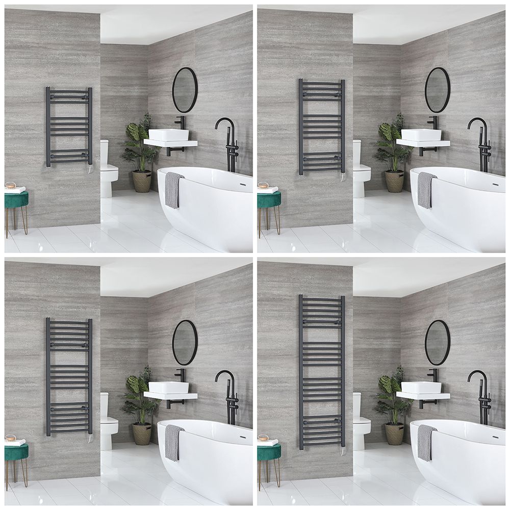 Artle Electric - Anthracite Curved Plug-In Towel Warmer - Choice of Size