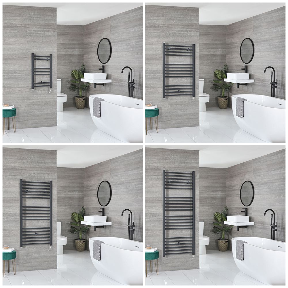 Artle Electric - Anthracite Flat Plug-In Towel Warmer - Choice of Size