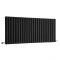 Revive - Black Horizontal Double-Panel Designer Radiator - 25" x 55.5"