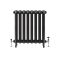 Erté - Oval Column Cast Iron Radiator - 29.92" Tall - Slate Black - Multiple Sizes Available
