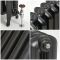 Erté - Oval Column Cast Iron Radiator - 29.92" Tall - Slate Black - Multiple Sizes Available