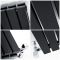 Sloane - Black Vertical Double Flat-Panel Designer Radiator - 63" x 14"