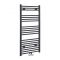 Neva - Anthracite Hydronic Central Connection Flat Towel Warmer - 46 3/4” x 19 5/8”