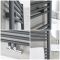 Neva - Anthracite Hydronic Central Connection Flat Towel Warmer - 70 1/4” x 19 5/8”