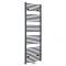 Neva - Anthracite Hydronic Central Connection Flat Towel Warmer - 70 1/4” x 23 5/8”