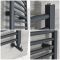 Artle - Anthracite Hydronic Curved Towel Warmer - 39 3/8” x 19 5/8”
