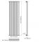 Savy - Anthracite Vertical Single-Panel Designer Radiator - 70" x 18.5"
