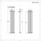Regent - Black Vertical 2-Column Traditional Cast-Iron Style Radiator - 70.75" x 15"