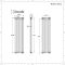 Regent - White Vertical 3-Column Traditional Cast-Iron Style Radiator - 70.75" x 18.5"