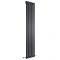 Edifice - Black Vertical Single-Panel Designer Radiator - 70" x 16.5"