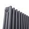 Regent - Anthracite Horizontal 3-Column Traditional Cast-Iron Style Radiator - 23.5" x 23"