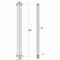 Regent - White Vertical 3-Column Traditional Cast-Iron Style Radiator - 59" x 8"