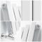 Edifice - White Vertical Double-Panel Designer Radiator - 70" x 11"